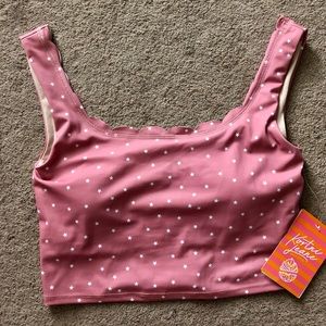 ❌🚫SOLD🚫❌ #KJ Red Stars Scalloped Top // M, BNWT.